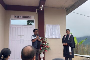 Rev. K. Laichhua Azyu EM Moderator opens SYC Rest House